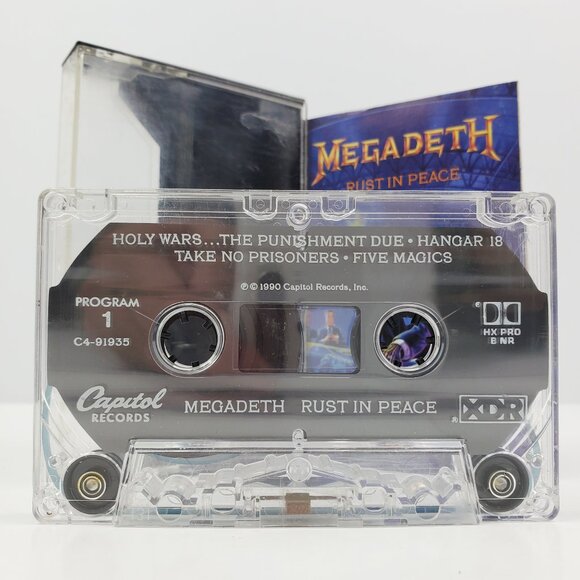 Megadeth Rust in Peace Cassette Tape VTG 1990 Thrash Metal 90s Tested - Picture 3 of 9